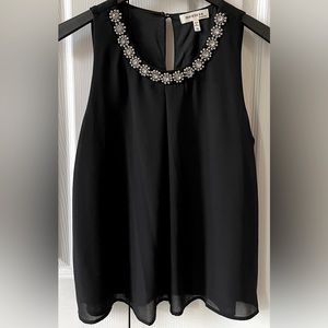 Monteau Jewel Sleeveless Blouse Size M